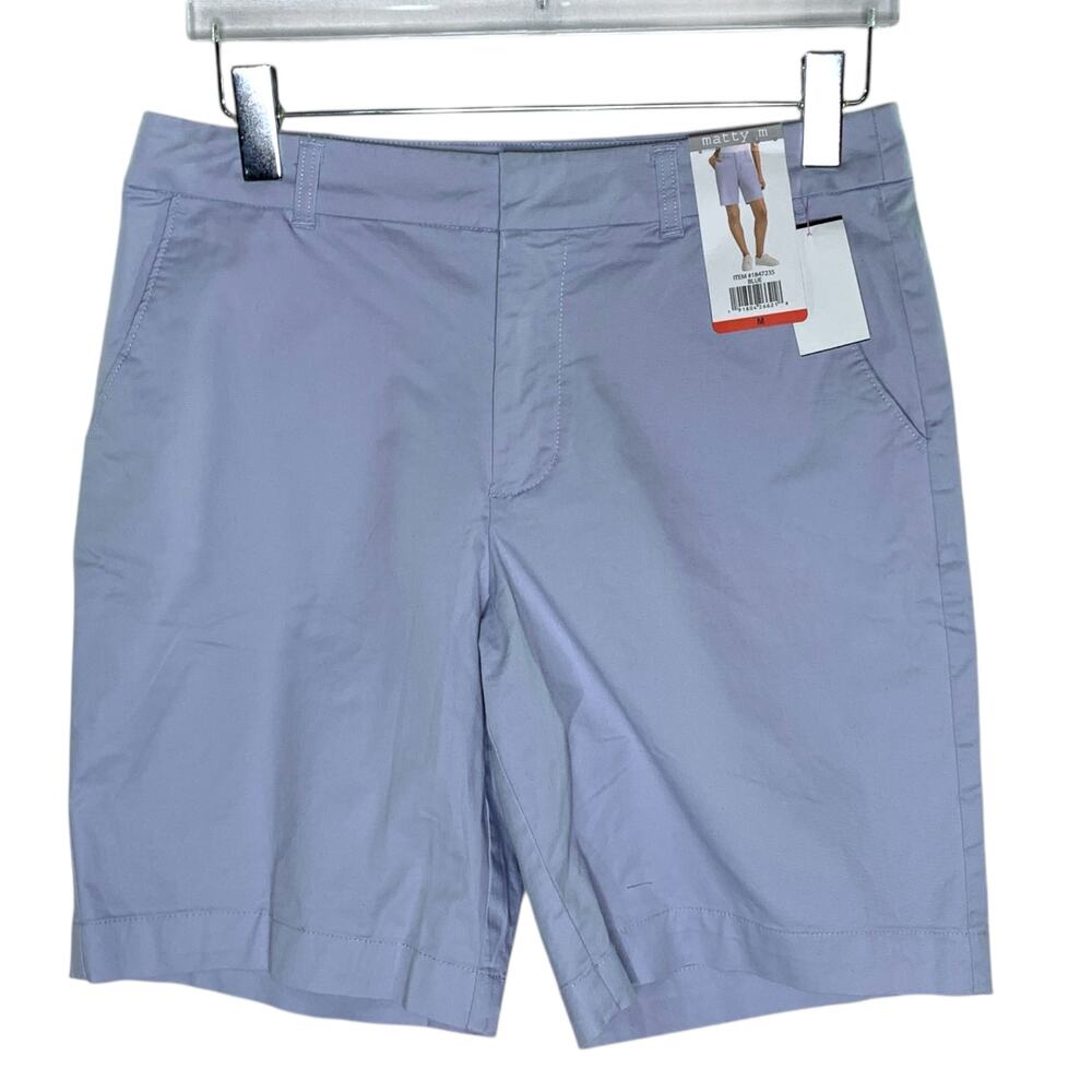 Matty M Womens Blue Bermuda Shorts Medium M NEW Travel Comfort Walking